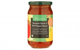 Aamra Roasted Garlic & Bell Pepper Sauce  Glass Jar  365 grams